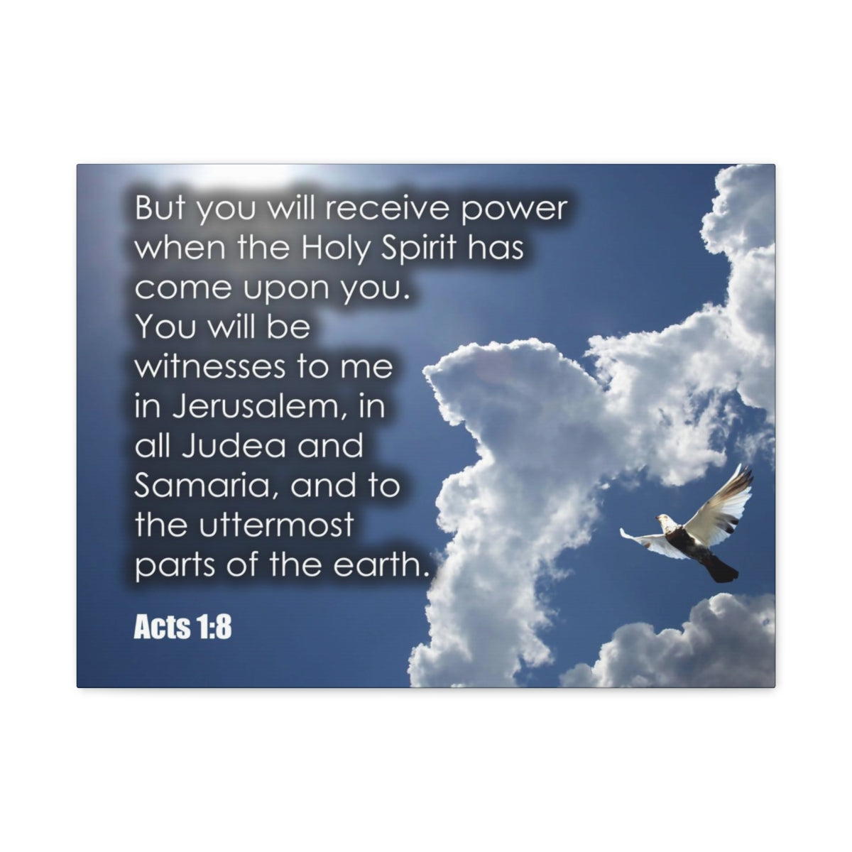 Scripture Walls The Holy Spirit Has Come Acts 1:8 Christian Wall Art Bible Verse Print Ready to Hang Unframed-Express Your Love Gifts