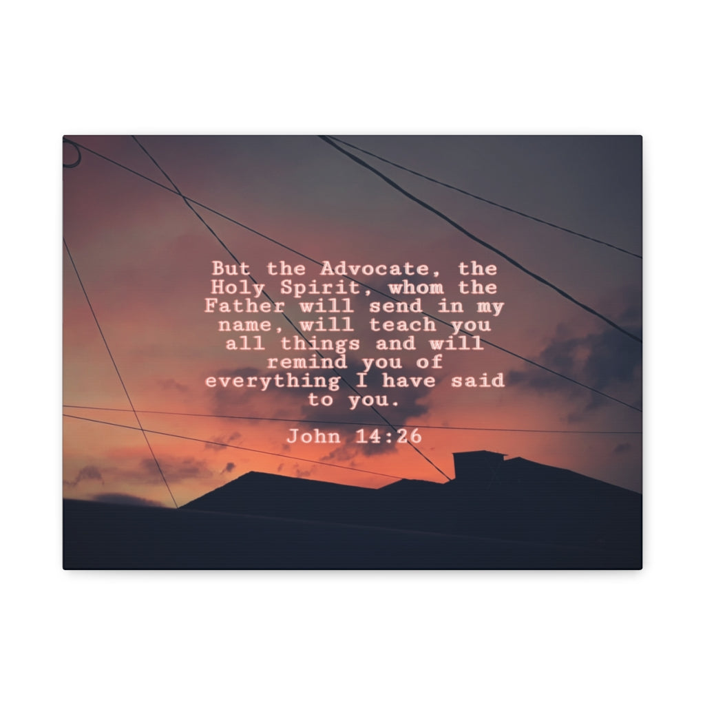 Scripture Walls The Holy Spirit John 14:26 Bible Verse Canvas Christian Wall Art Ready to Hang Unframed-Express Your Love Gifts
