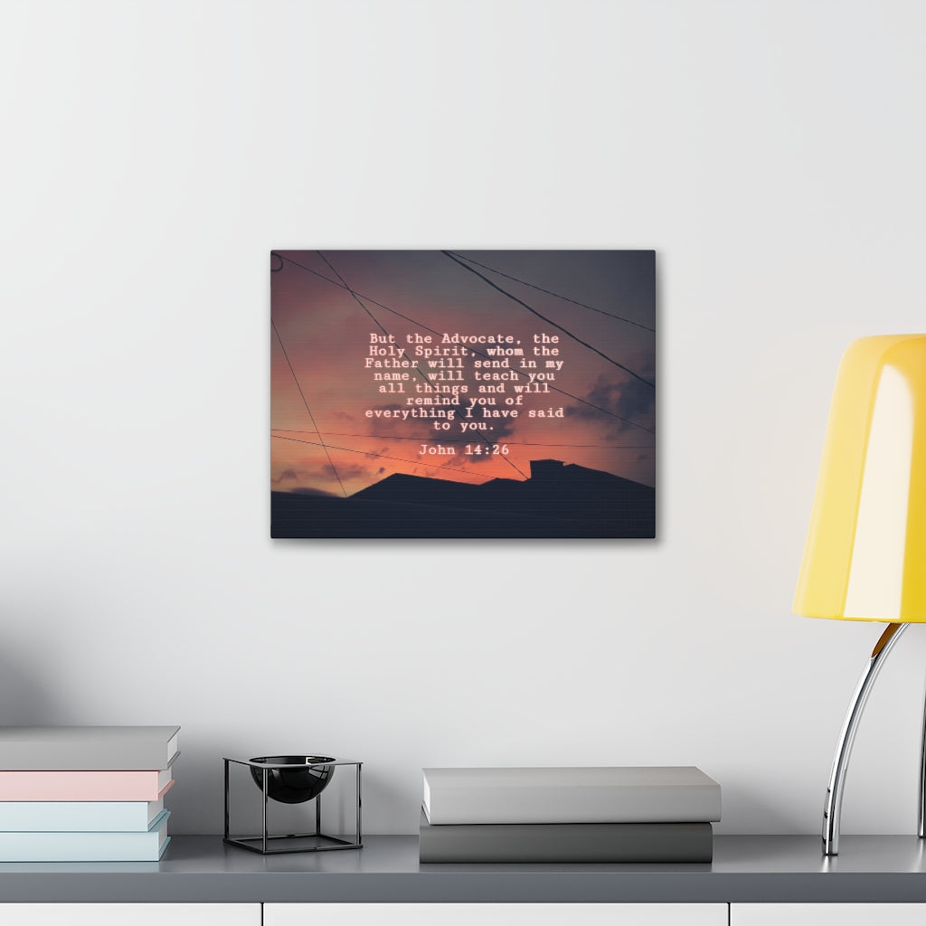 Scripture Walls The Holy Spirit John 14:26 Bible Verse Canvas Christian Wall Art Ready to Hang Unframed-Express Your Love Gifts