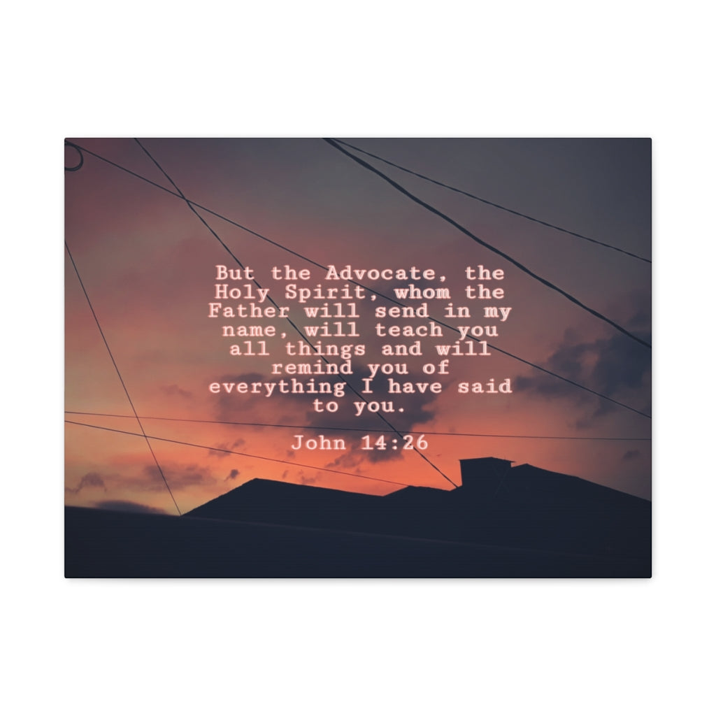 Scripture Walls The Holy Spirit John 14:26 Bible Verse Canvas Christian Wall Art Ready to Hang Unframed-Express Your Love Gifts
