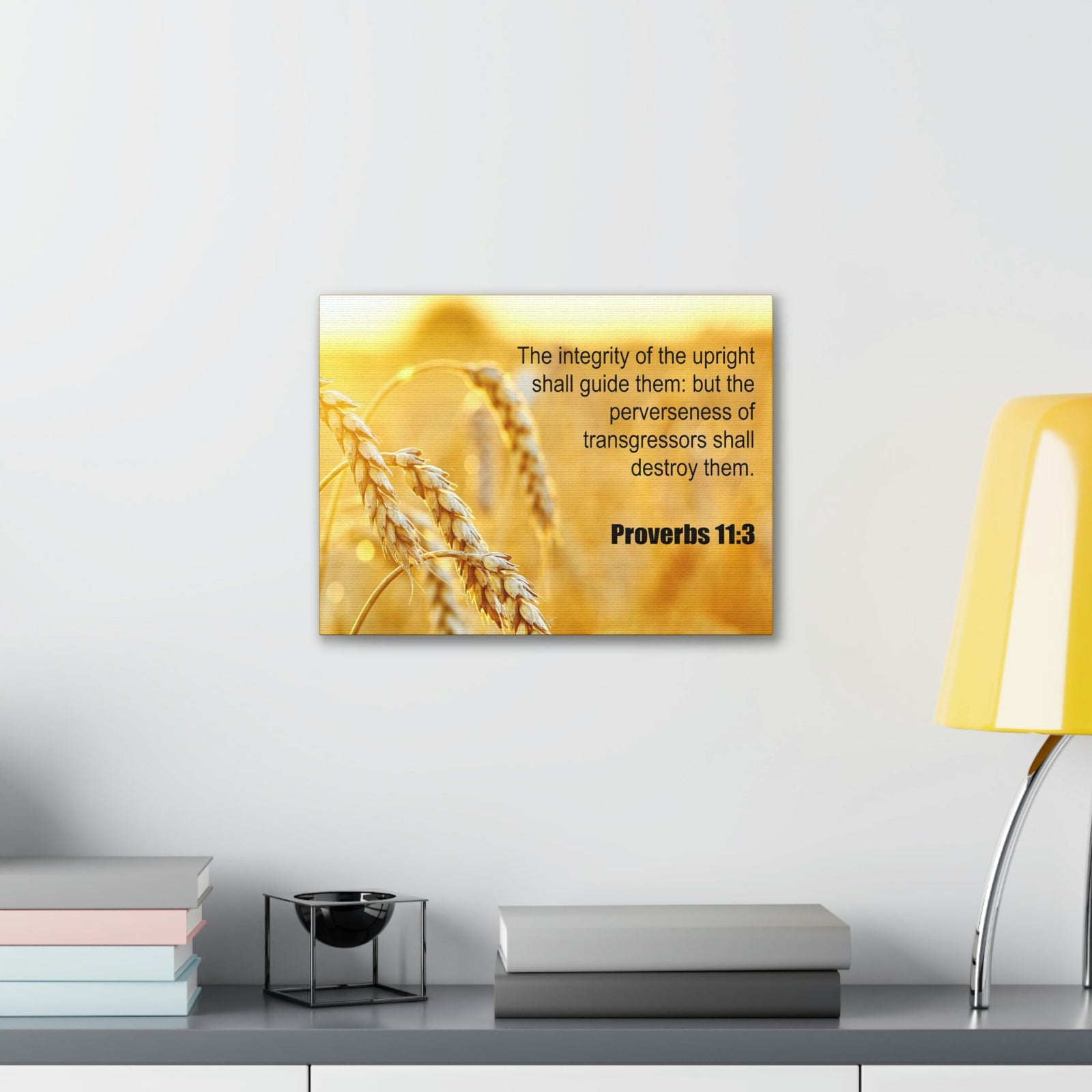 Scripture Walls The Integrity of The Upright Proverbs 11:3 Bible Verse Canvas Christian Wall Art Ready to Hang Unframed-Express Your Love Gifts