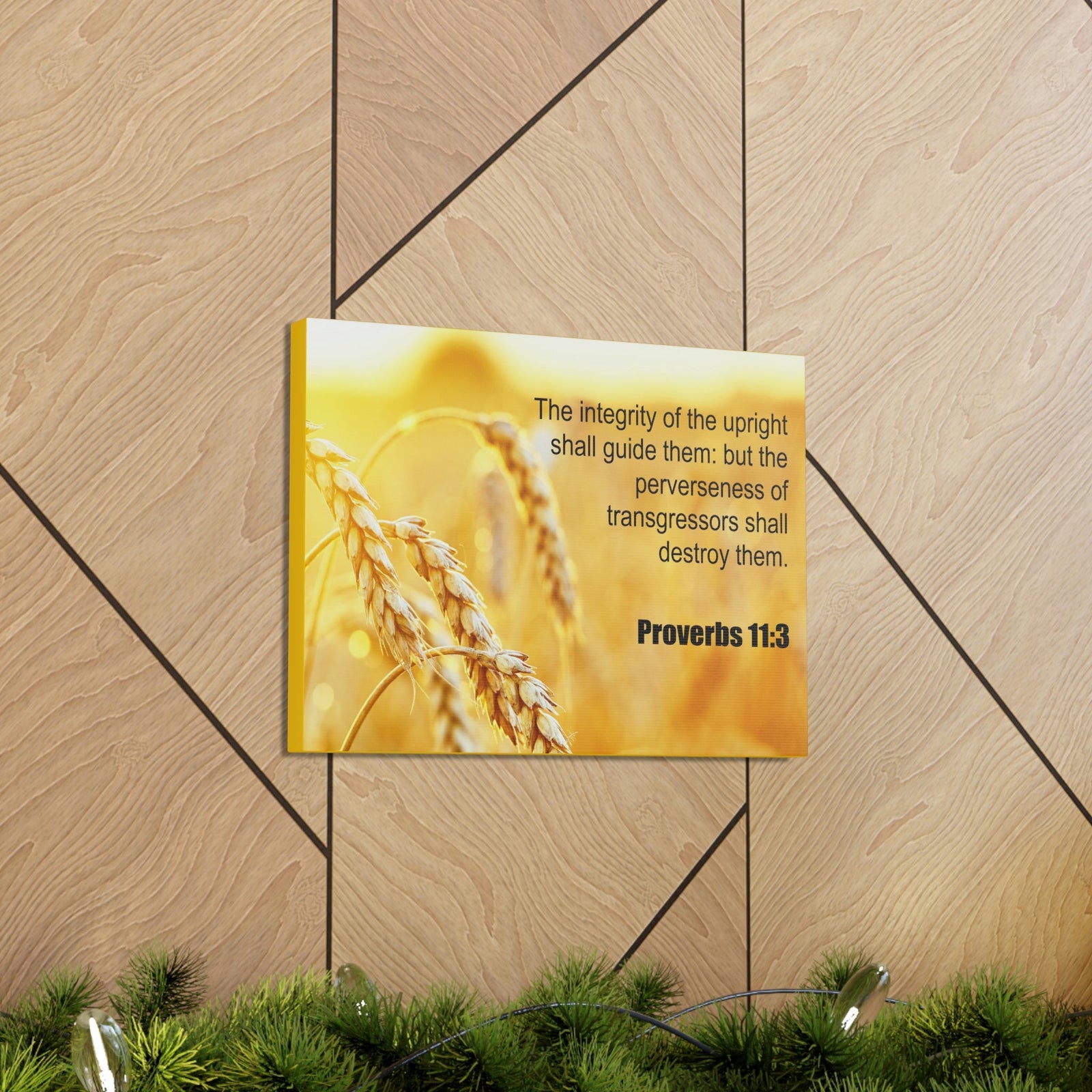 Scripture Walls The Integrity of The Upright Proverbs 11:3 Bible Verse Canvas Christian Wall Art Ready to Hang Unframed-Express Your Love Gifts