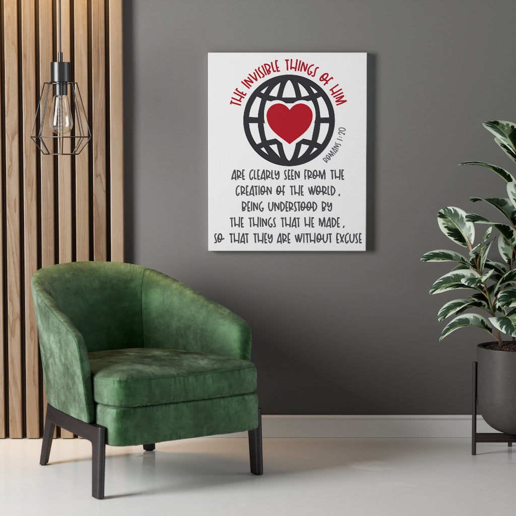 Scripture Walls The Invisible Things Romans 1:20 Bible Verse Canvas Christian Wall Art Ready to Hang Unframed-Express Your Love Gifts
