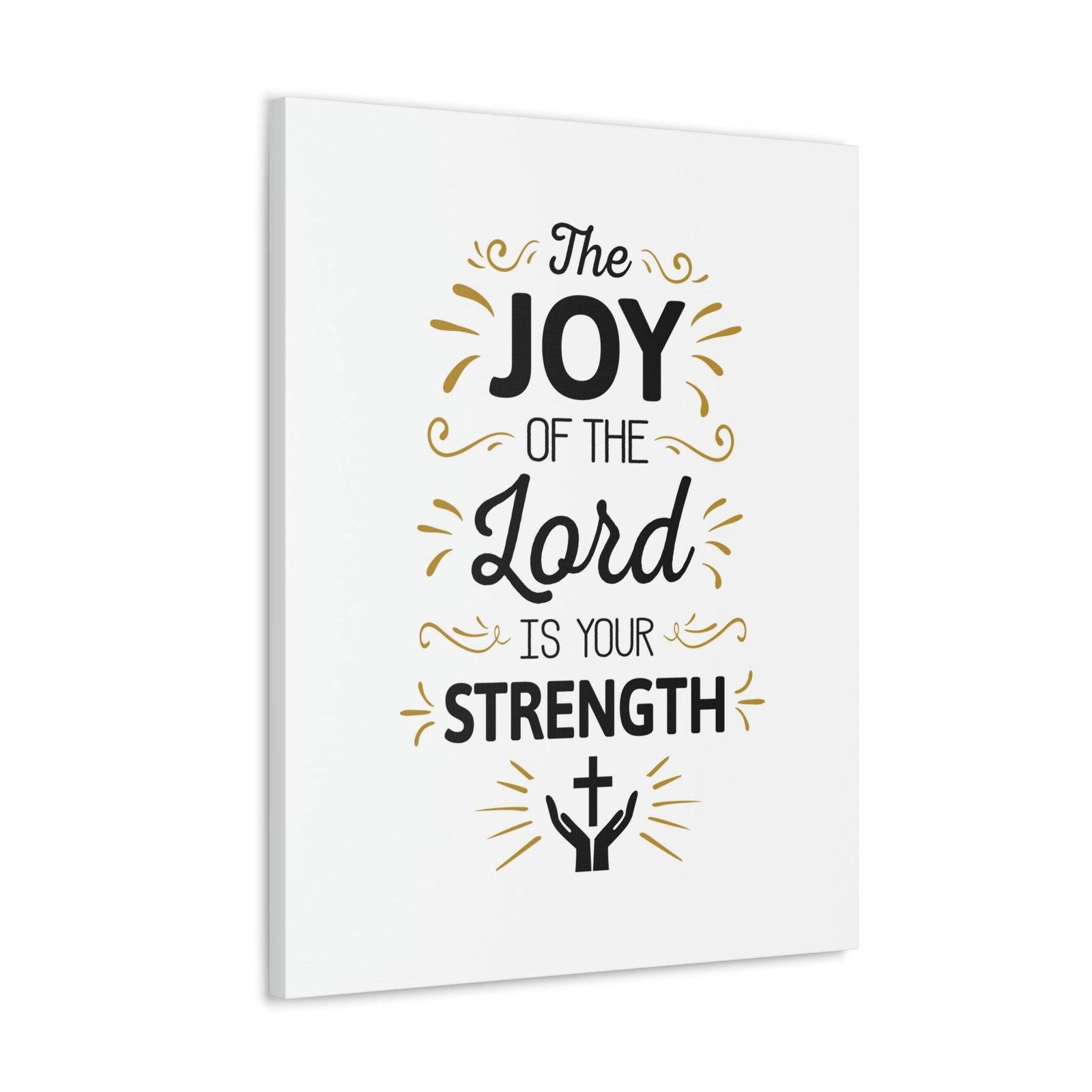 Scripture Walls The Joy Of The Lord Nehemiah 8:10 Cross On Hands Christian Wall Art Bible Verse Print Ready to Hang Unframed-Express Your Love Gifts