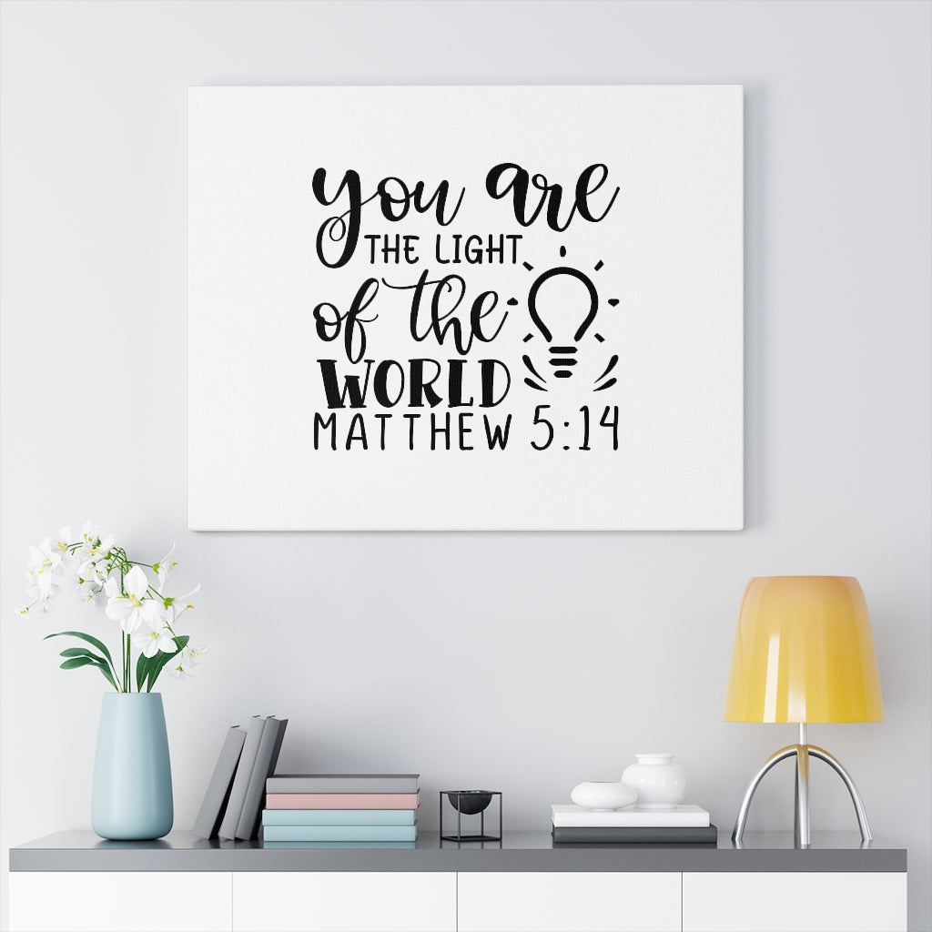 Scripture Walls The Light Of The World Matthew 5:14 Bible Verse Canvas Christian Wall Art Ready to Hang Unframed-Express Your Love Gifts