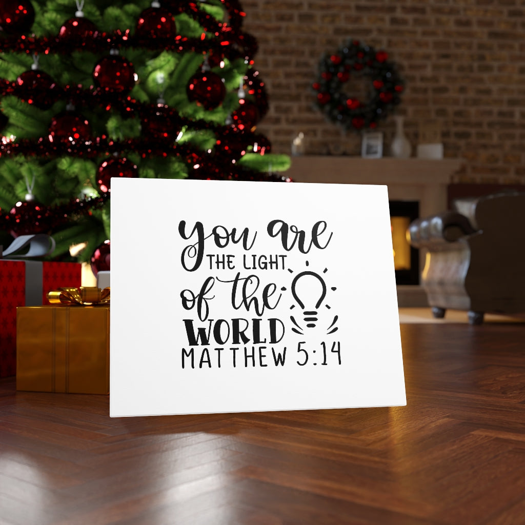 Scripture Walls The Light Of The World Matthew 5:14 Bible Verse Canvas Christian Wall Art Ready to Hang Unframed-Express Your Love Gifts