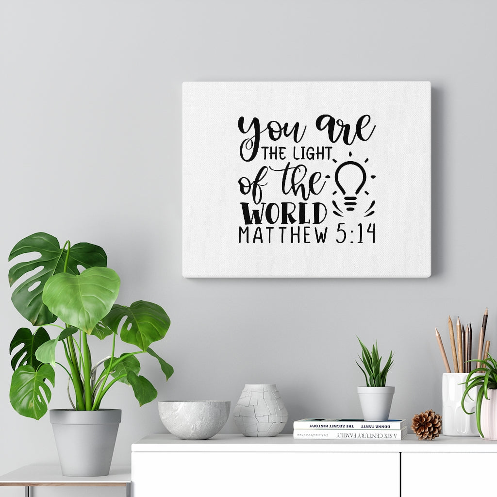 Scripture Walls The Light Of The World Matthew 5:14 Bible Verse Canvas Christian Wall Art Ready to Hang Unframed-Express Your Love Gifts