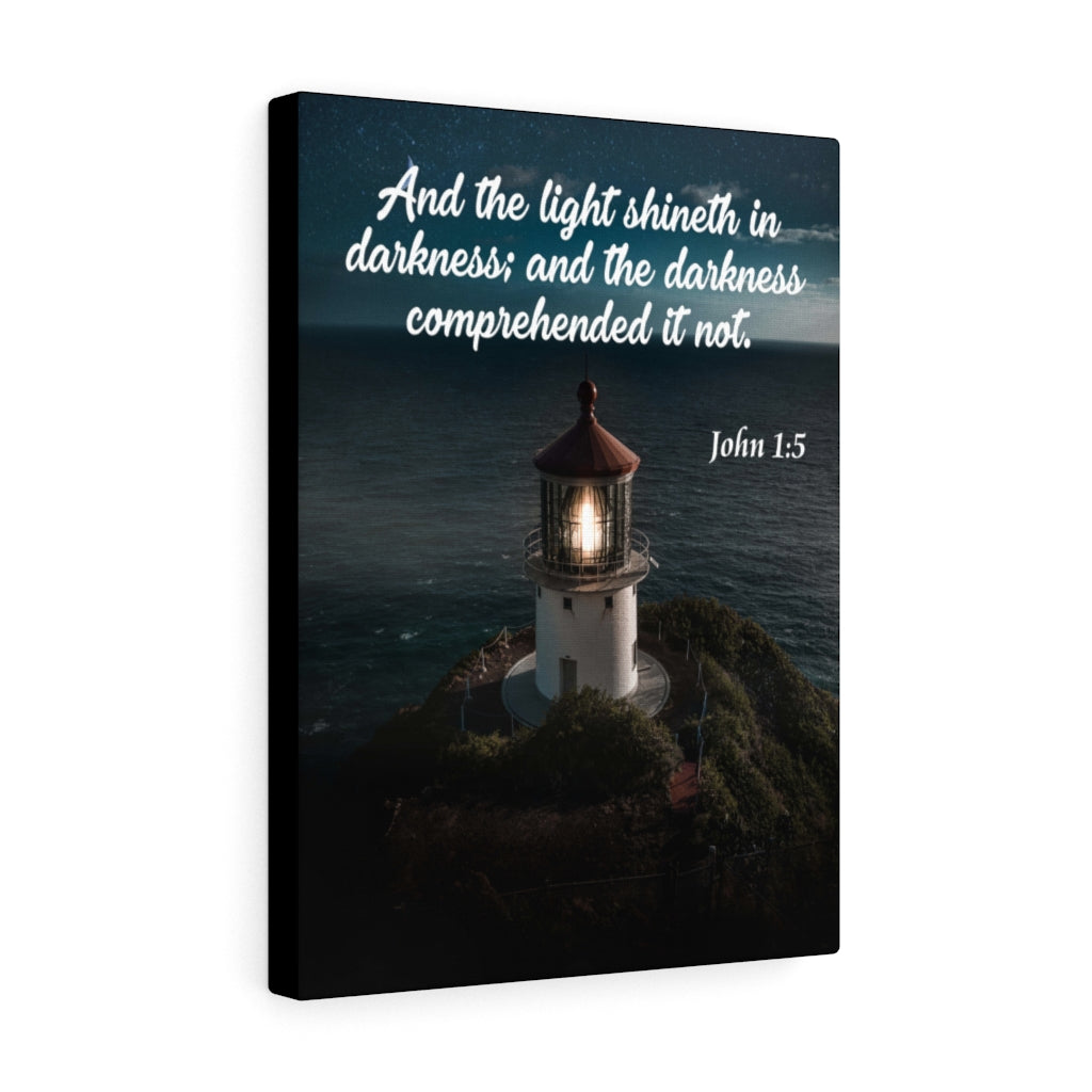 Scripture Walls The Light Shineth in Darkness John 1:5 Christian Home Decor Bible Art Unframed-Express Your Love Gifts