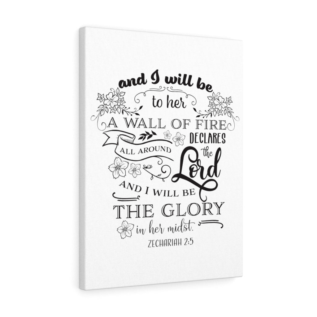 Scripture Walls The Lord And Zechariah 2:5 Bible Verse Canvas Christian Wall Art Ready to Hang Unframed-Express Your Love Gifts