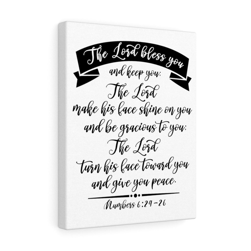 Scripture Walls The Lord Bless You Numbers 6:24-26 Bible Verse Canvas Christian Wall Art Ready to Hang Unframed-Express Your Love Gifts