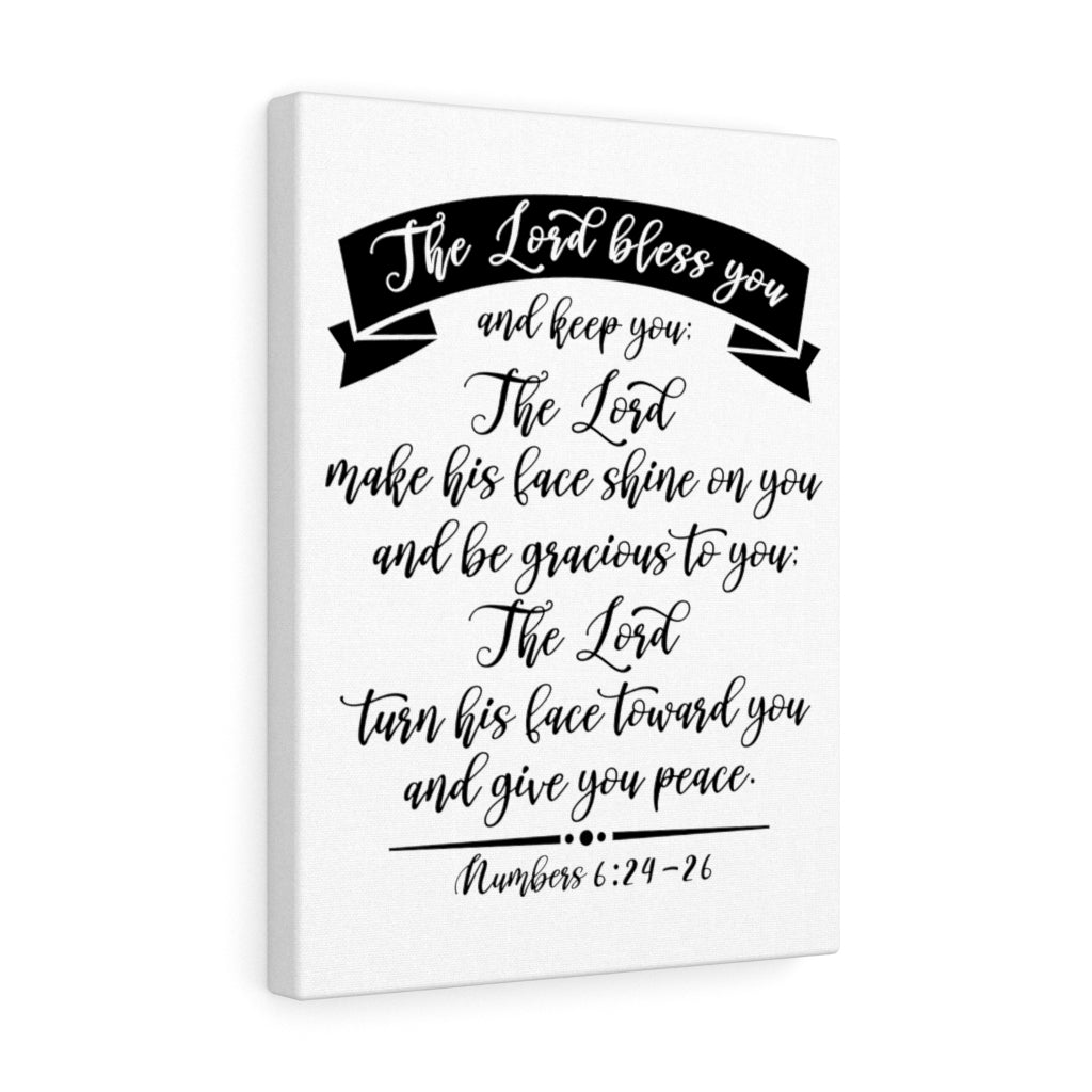 Scripture Walls The Lord Bless You Numbers 6:24-26 Bible Verse Canvas Christian Wall Art Ready to Hang Unframed-Express Your Love Gifts
