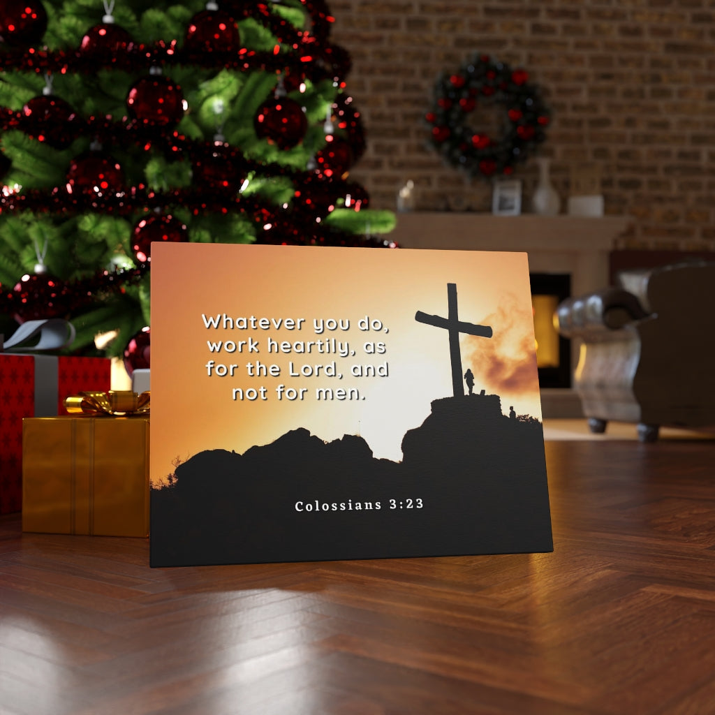 Scripture Walls The Lord Colossians 3:23 Bible Verse Canvas Christian Wall Art Ready to Hang Unframed-Express Your Love Gifts