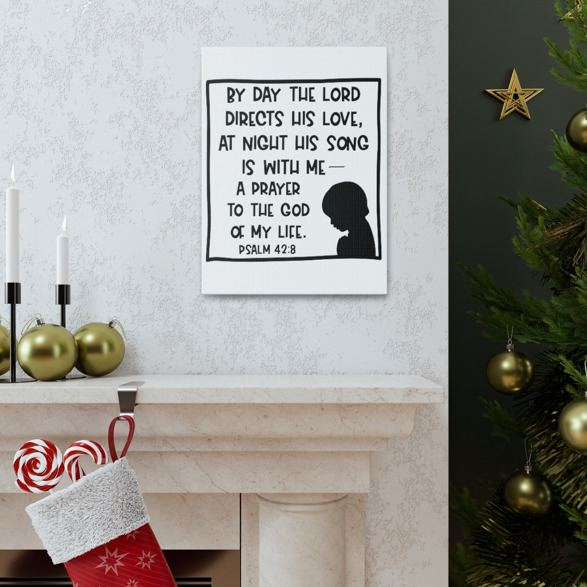 Scripture Walls The Lord Directs Psalm 42:8 Christian Wall Art Print Ready to Hang Unframed-Express Your Love Gifts