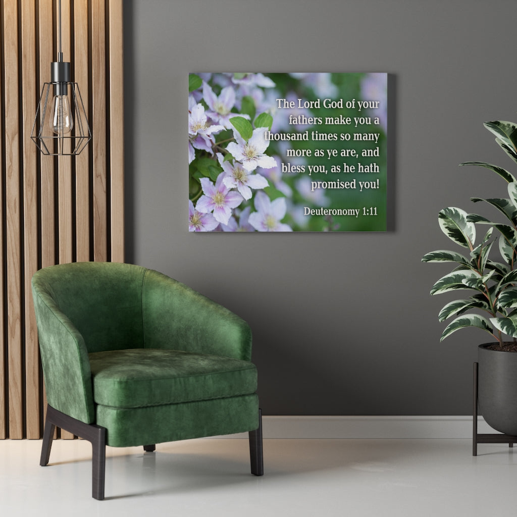 Scripture Walls The Lord God Deuteronomy 1:11 Bible Verse Canvas Christian Wall Art Ready to Hang Unframed-Express Your Love Gifts