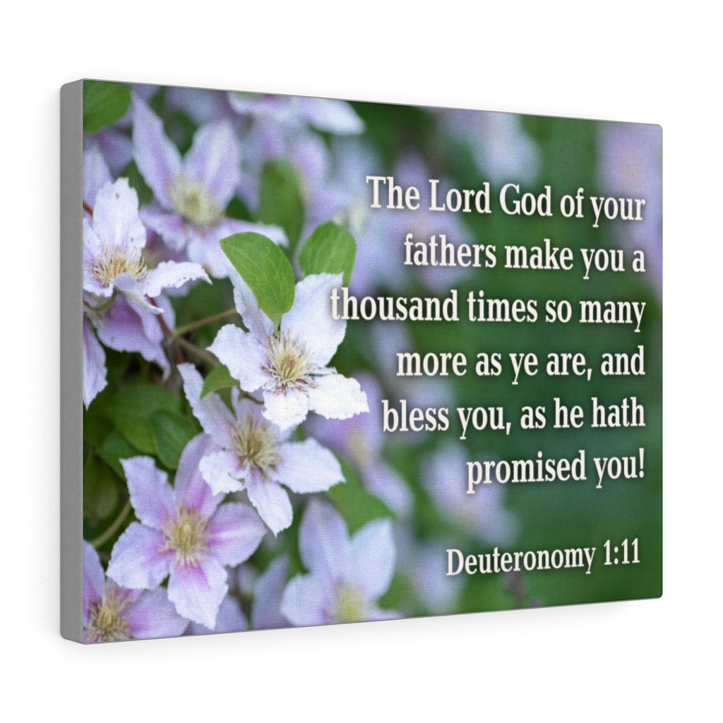 Scripture Walls The Lord God Deuteronomy 1:11 Bible Verse Canvas Christian Wall Art Ready to Hang Unframed-Express Your Love Gifts