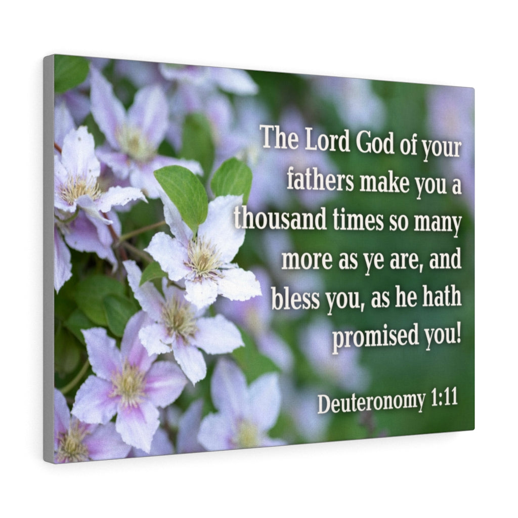 Scripture Walls The Lord God Deuteronomy 1:11 Bible Verse Canvas Christian Wall Art Ready to Hang Unframed-Express Your Love Gifts