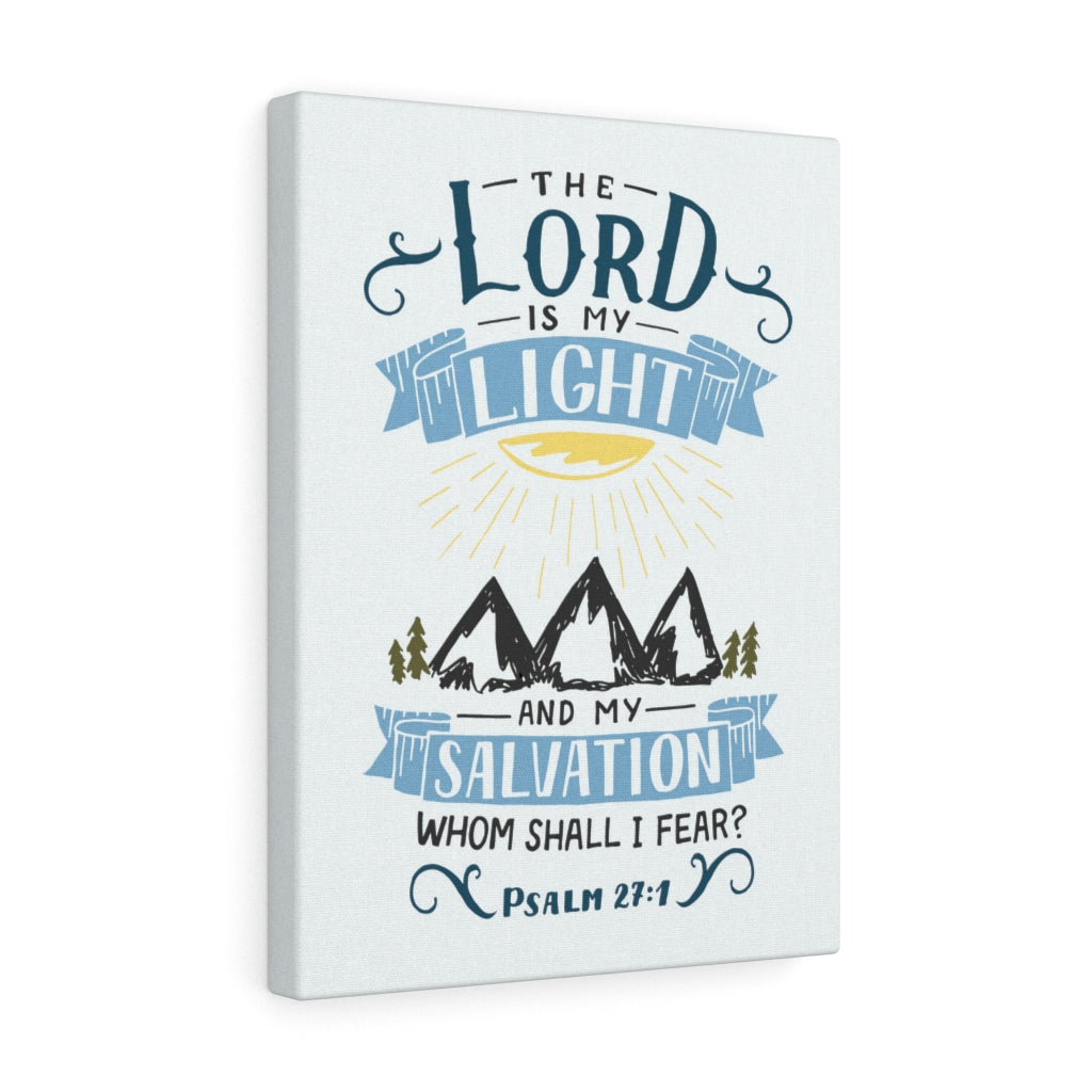 Scripture Walls The Lord Is My Light Psalm 27:1 Bible Verse Canvas Christian Wall Art Ready to Hang Unframed-Express Your Love Gifts