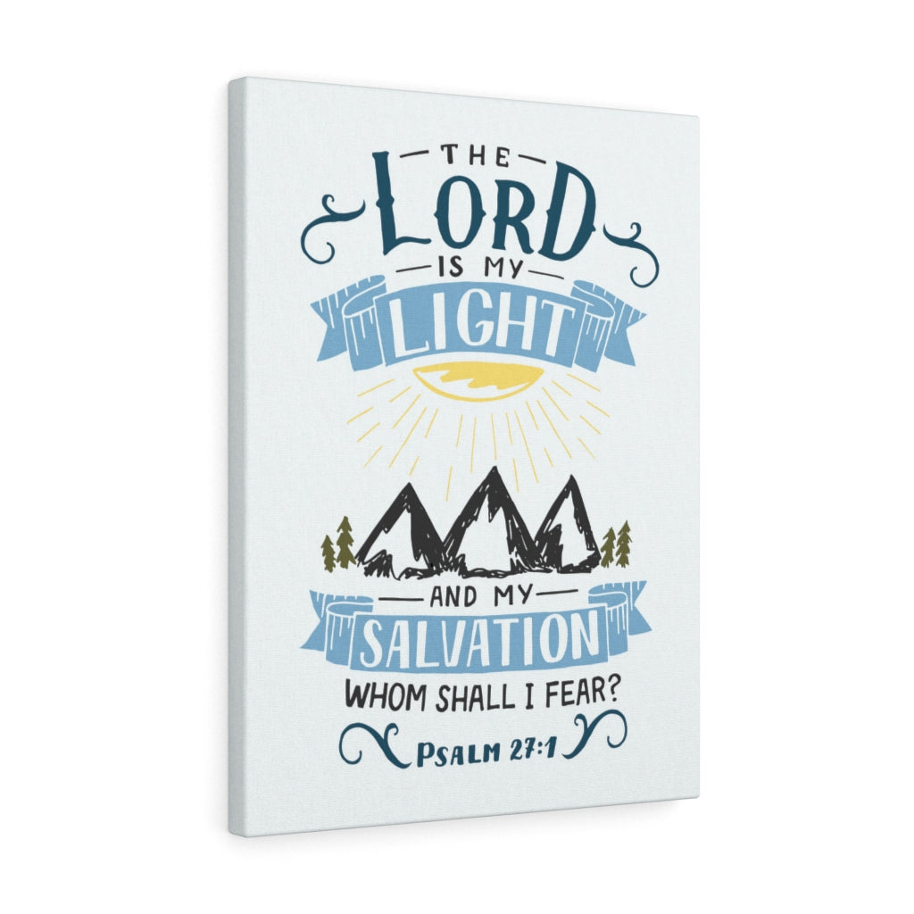 Scripture Walls The Lord Is My Light Psalm 27:1 Bible Verse Canvas Christian Wall Art Ready to Hang Unframed-Express Your Love Gifts