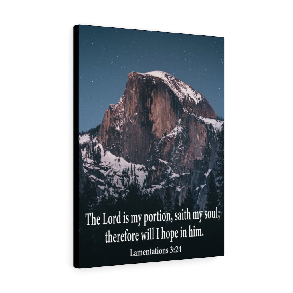 Scripture Walls The Lord is My Portion Lamentations 3:24 Christian Wall Decor Bible Art Ready to Hang Unframed-Express Your Love Gifts
