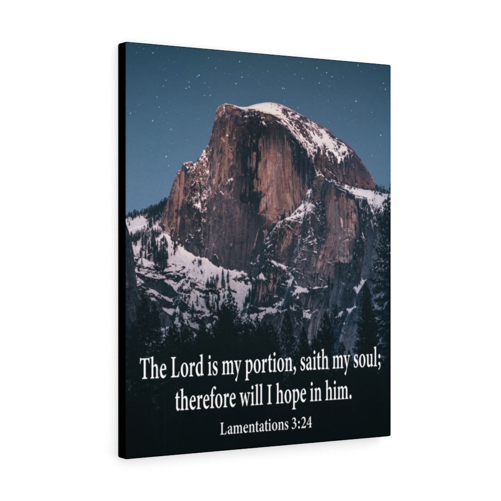Scripture Walls The Lord is My Portion Lamentations 3:24 Christian Wall Decor Bible Art Ready to Hang Unframed-Express Your Love Gifts