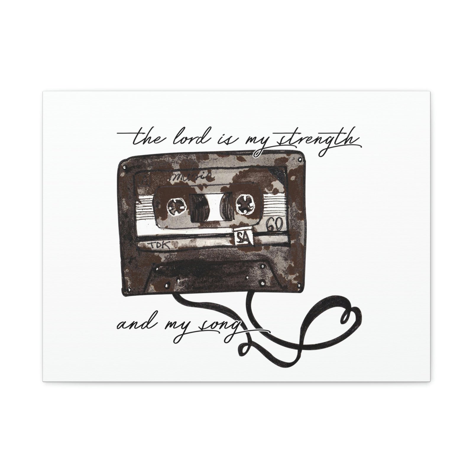 Scripture Walls The Lord Is My Strength And My Song Exodus 15:2 Christian Wall Art Bible Verse Print Ready to Hang Unframed-Express Your Love Gifts