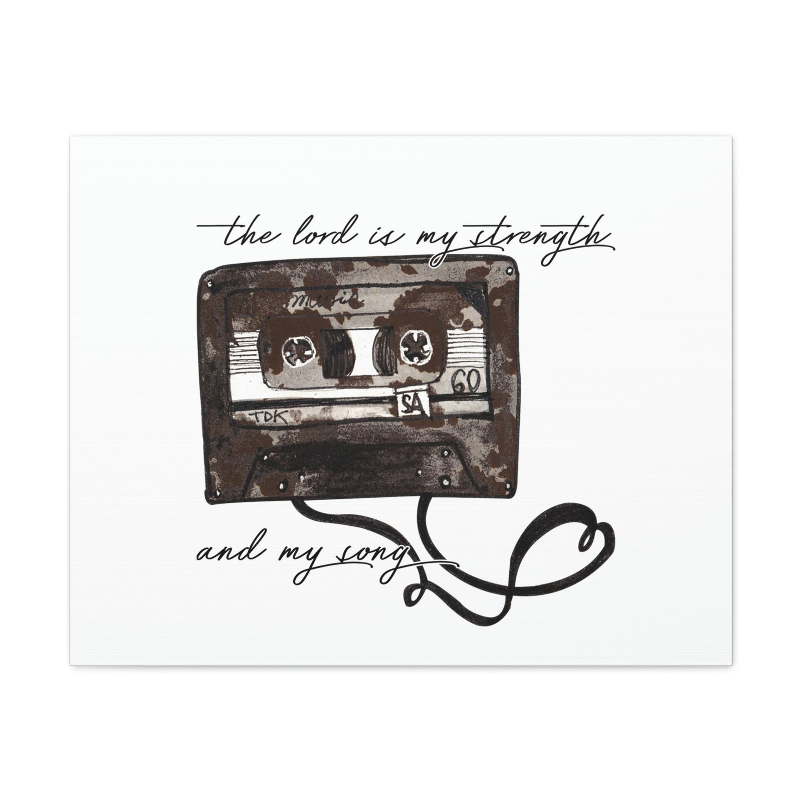 Scripture Walls The Lord Is My Strength And My Song Exodus 15:2 Christian Wall Art Bible Verse Print Ready to Hang Unframed-Express Your Love Gifts