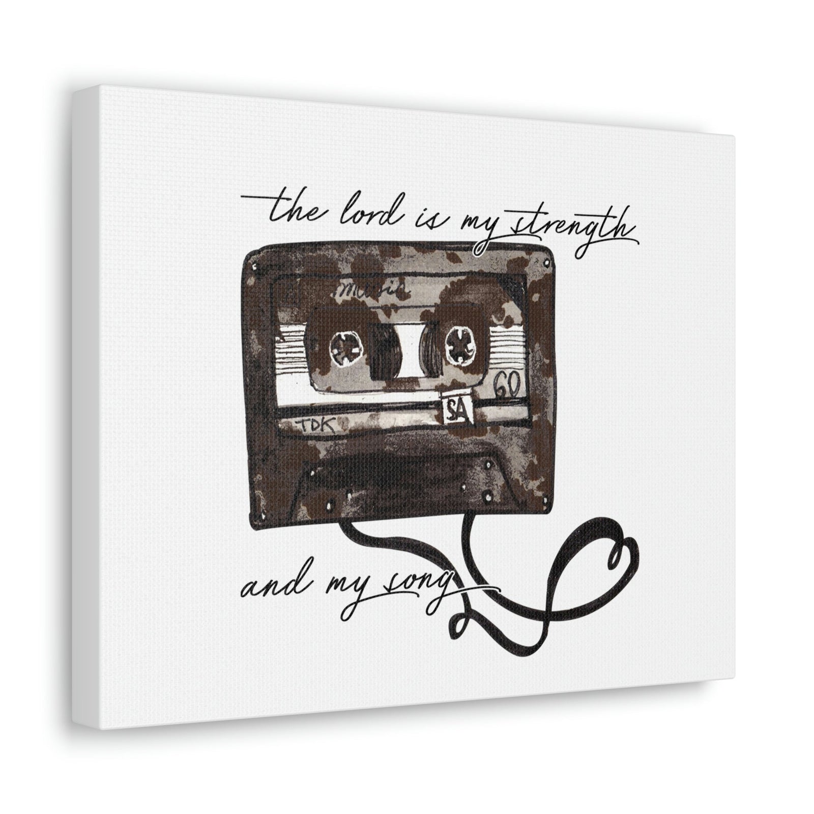 Scripture Walls The Lord Is My Strength And My Song Exodus 15:2 Christian Wall Art Bible Verse Print Ready to Hang Unframed-Express Your Love Gifts