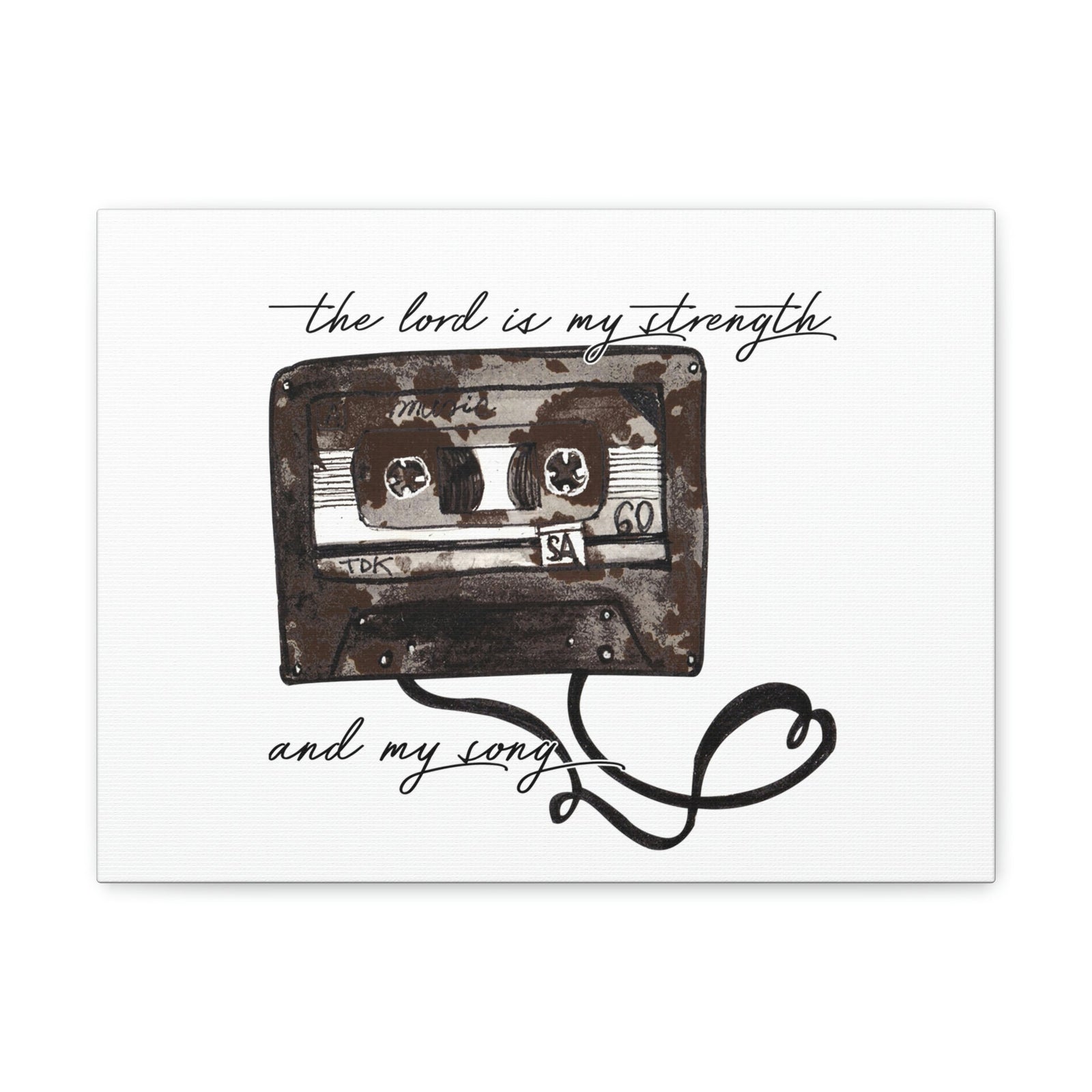 Scripture Walls The Lord Is My Strength And My Song Exodus 15:2 Christian Wall Art Bible Verse Print Ready to Hang Unframed-Express Your Love Gifts