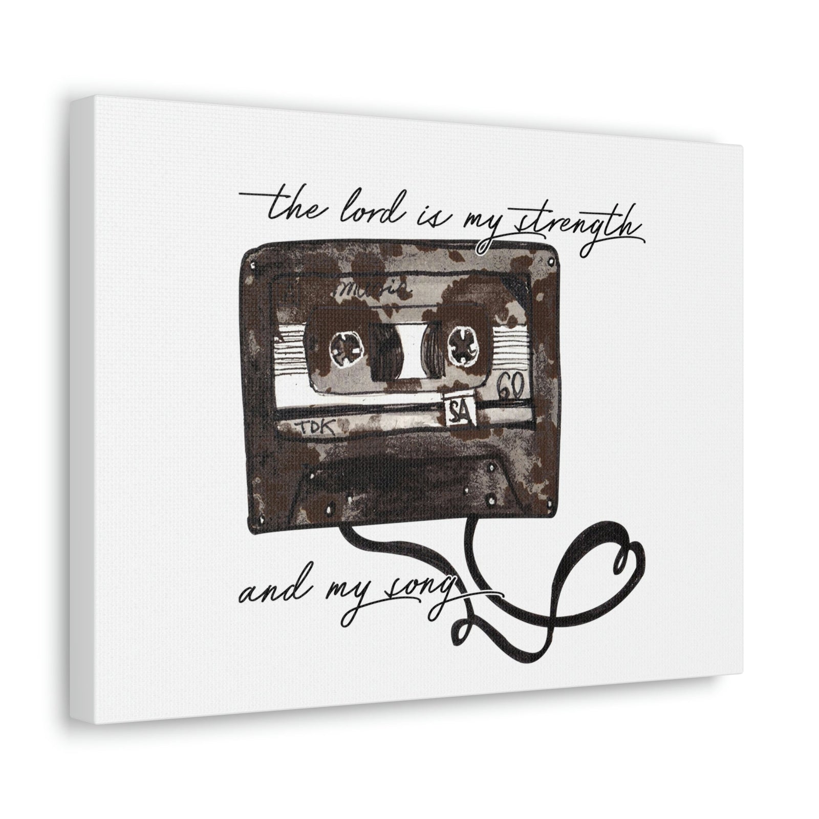 Scripture Walls The Lord Is My Strength And My Song Exodus 15:2 Christian Wall Art Bible Verse Print Ready to Hang Unframed-Express Your Love Gifts