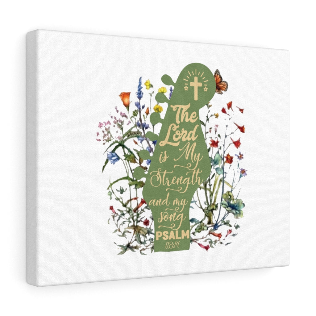 Scripture Walls The Lord Is My Strength Psalm 118:14 Bible Verse Canvas Christian Wall Art Ready to Hang Unframed-Express Your Love Gifts