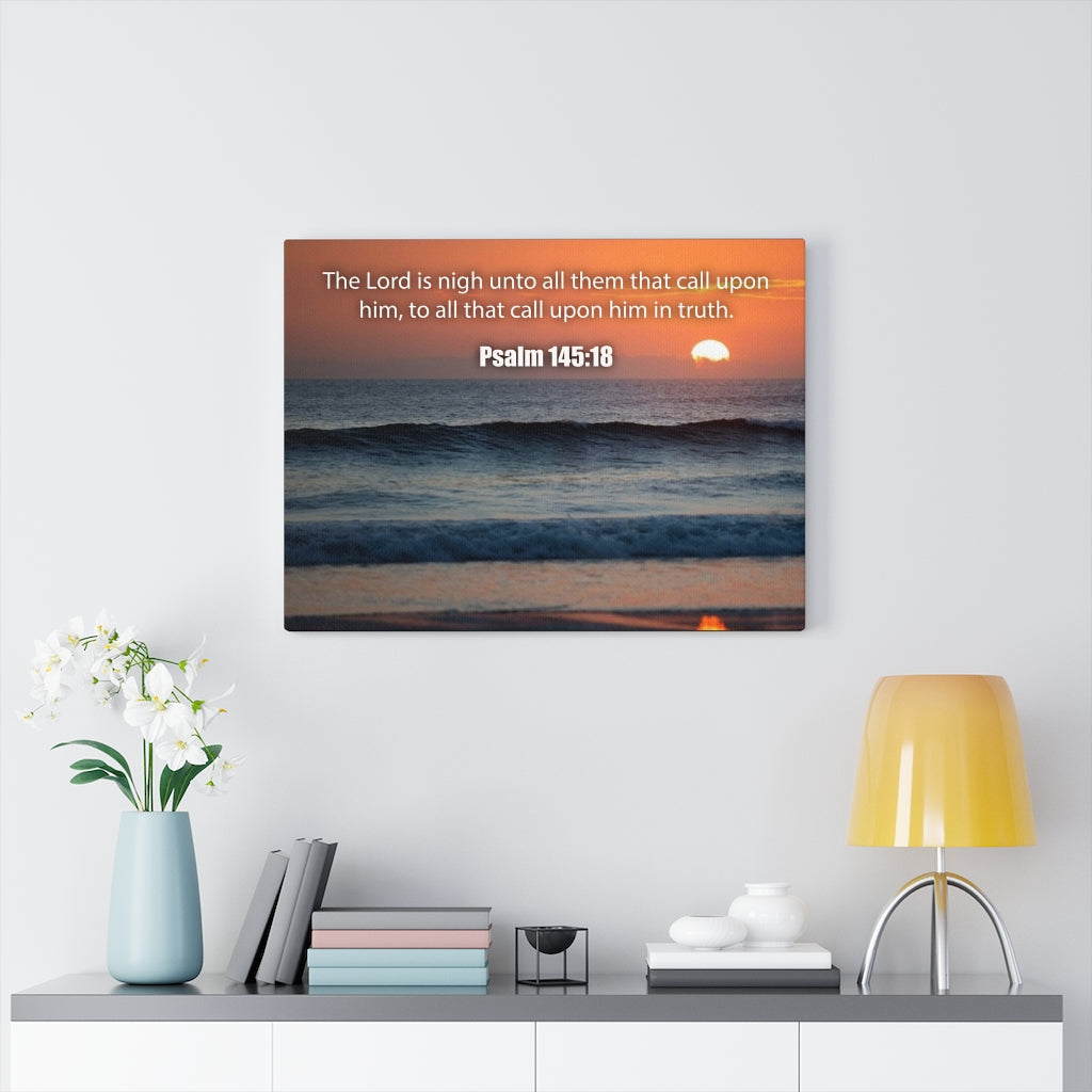 Scripture Walls The Lord is Nigh Psalm 145:18 Christian Home Decor Bible Art Unframed-Express Your Love Gifts