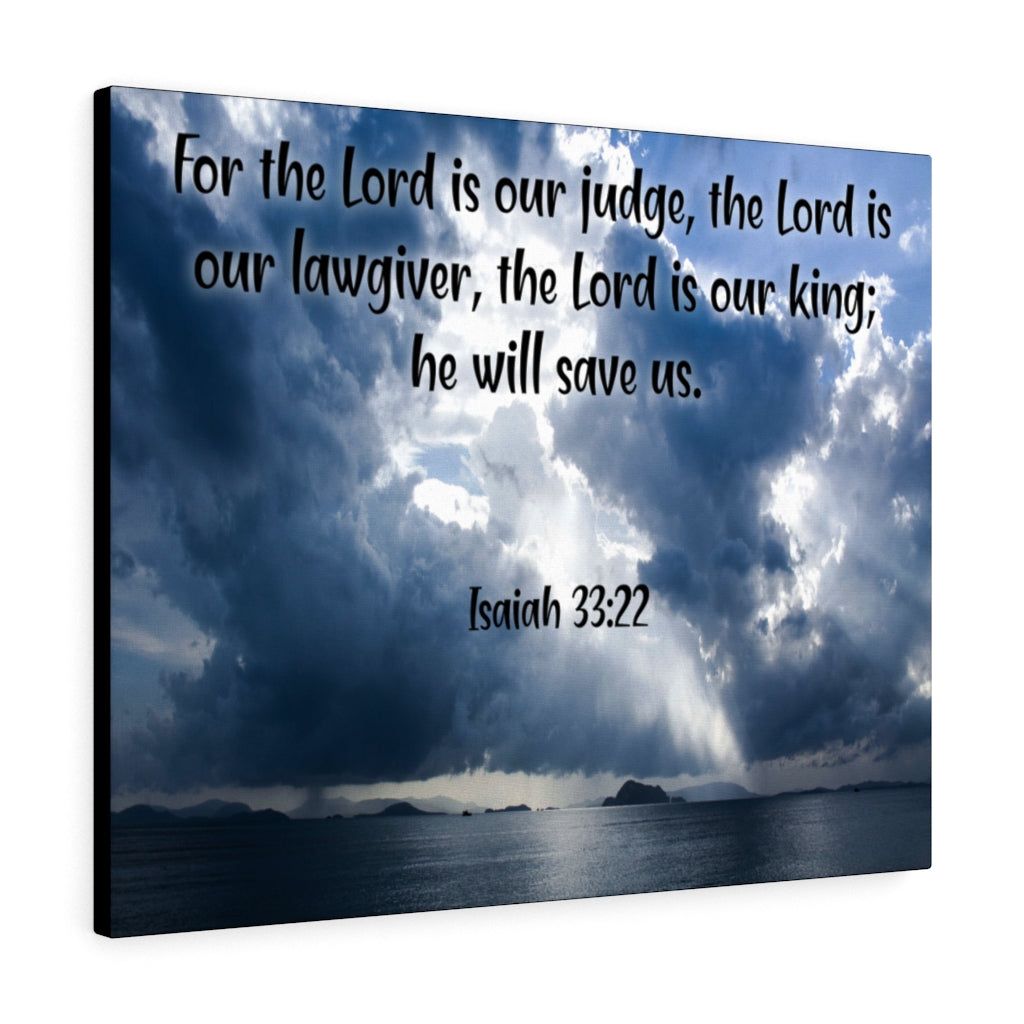 Scripture Walls The Lord is Our King Isaiah 33:22 Christian Home Decor Bible Art Unframed-Express Your Love Gifts
