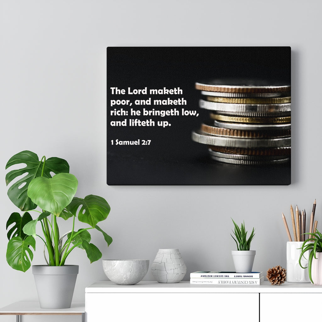 Scripture Walls The Lord Lifts Up Up 1 Samuel 2:7 Bible Verse Canvas Christian Wall Art Ready to Hang Unframed-Express Your Love Gifts