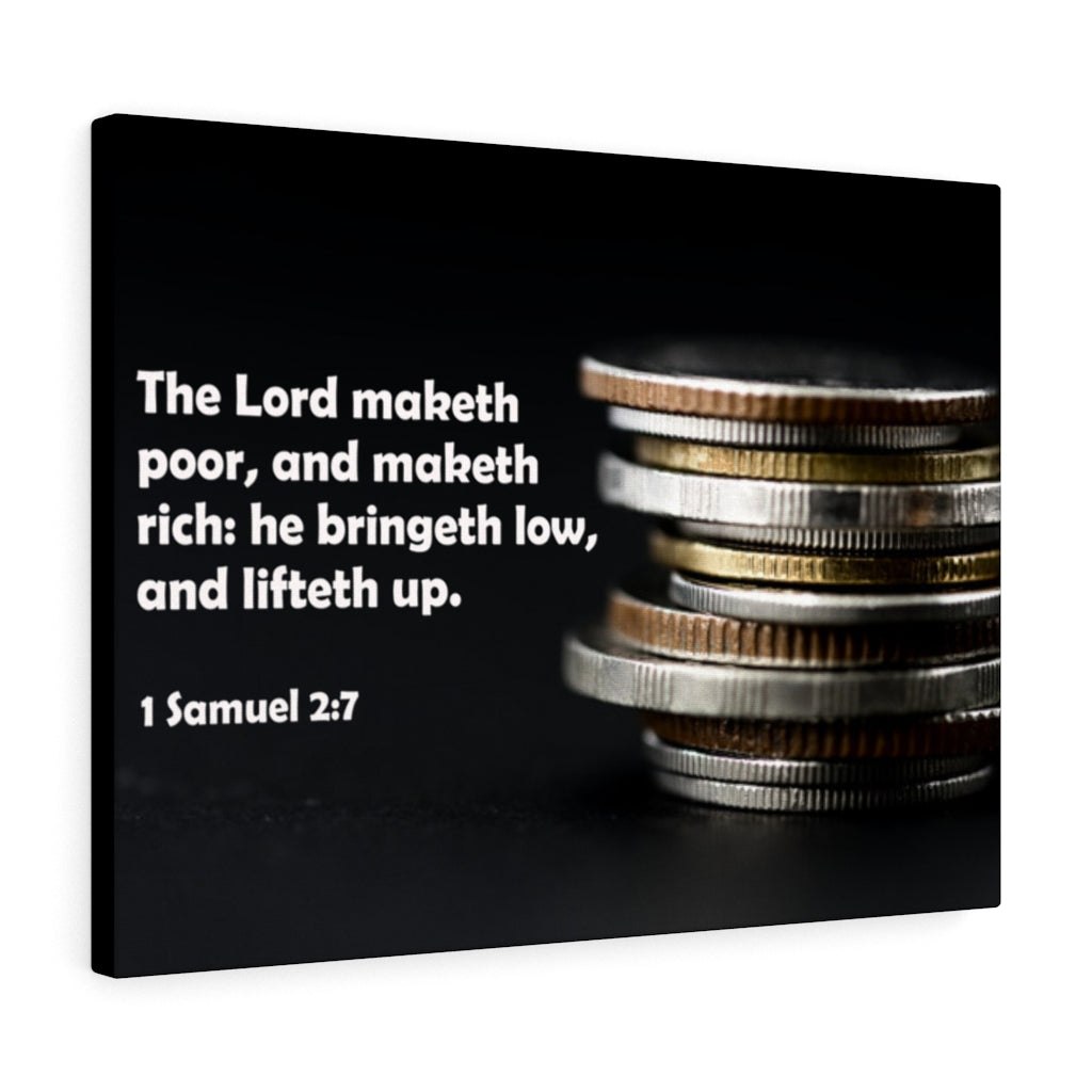 Scripture Walls The Lord Lifts Up Up 1 Samuel 2:7 Bible Verse Canvas Christian Wall Art Ready to Hang Unframed-Express Your Love Gifts