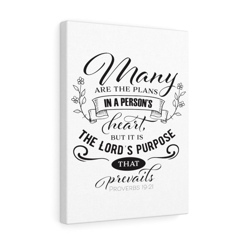 Scripture Walls The Lord's Purpose Proverbs 19:21 Bible Verse Canvas Christian Wall Art Ready to Hang Unframed-Express Your Love Gifts