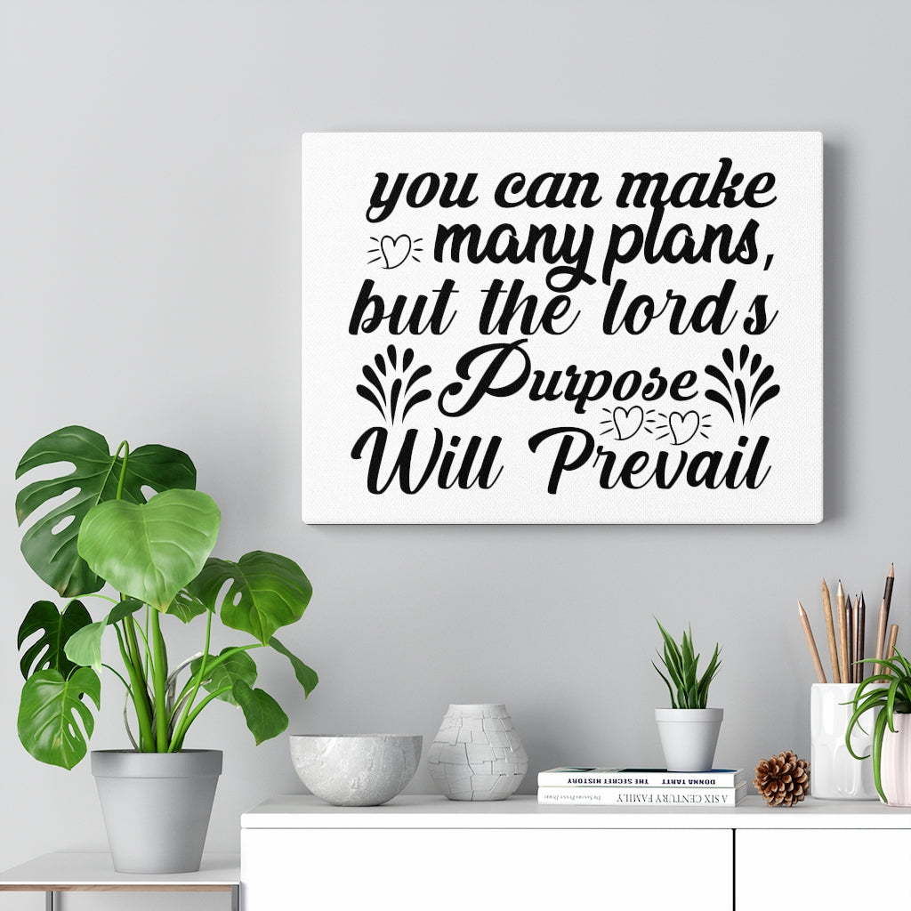 Scripture Walls The Lord's Purpose Will Prevail Bible Verse Canvas Christian Wall Art Ready to Hang Unframed-Express Your Love Gifts