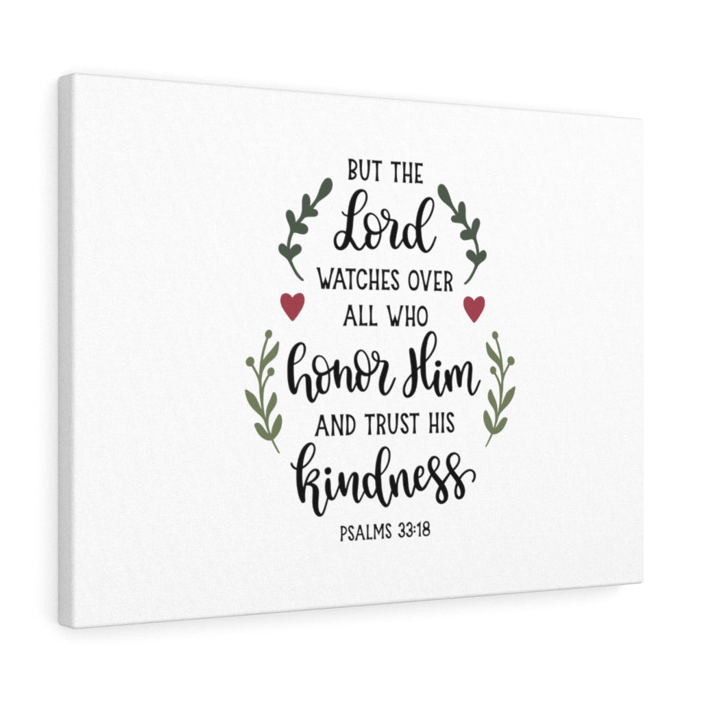 Scripture Walls The Lord Watches Over Psalms 33:18 Bible Verse Canvas Christian Wall Art Ready to Hang Unframed-Express Your Love Gifts