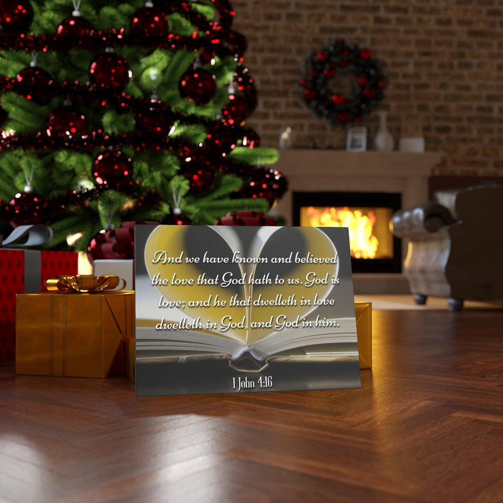 Scripture Walls The Love That God Hath To Us 1 John 4:16 Bible Verse Canvas Christian Wall Art Ready to Hang Unframed-Express Your Love Gifts