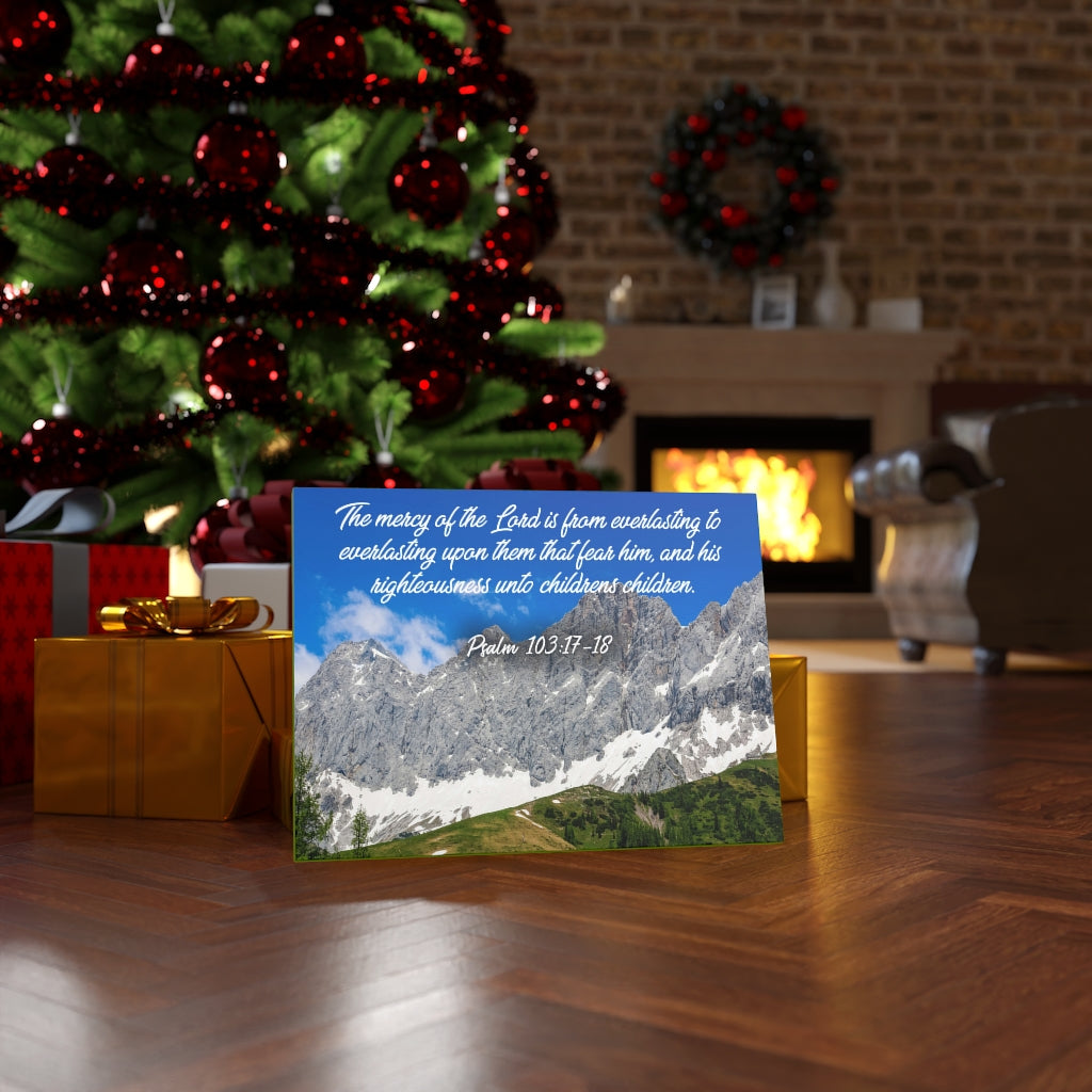 Scripture Walls The Mercy of The Lord Psalm 103:17-18 Bible Verse Canvas Christian Wall Art Ready to Hang Unframed-Express Your Love Gifts