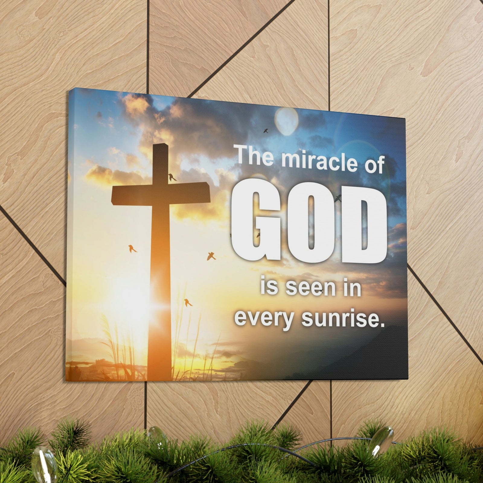 Scripture Walls The Miracle of God Psalm 118:24 Christian Wall Art Bible Verse Print Ready to Hang Unframed-Express Your Love Gifts