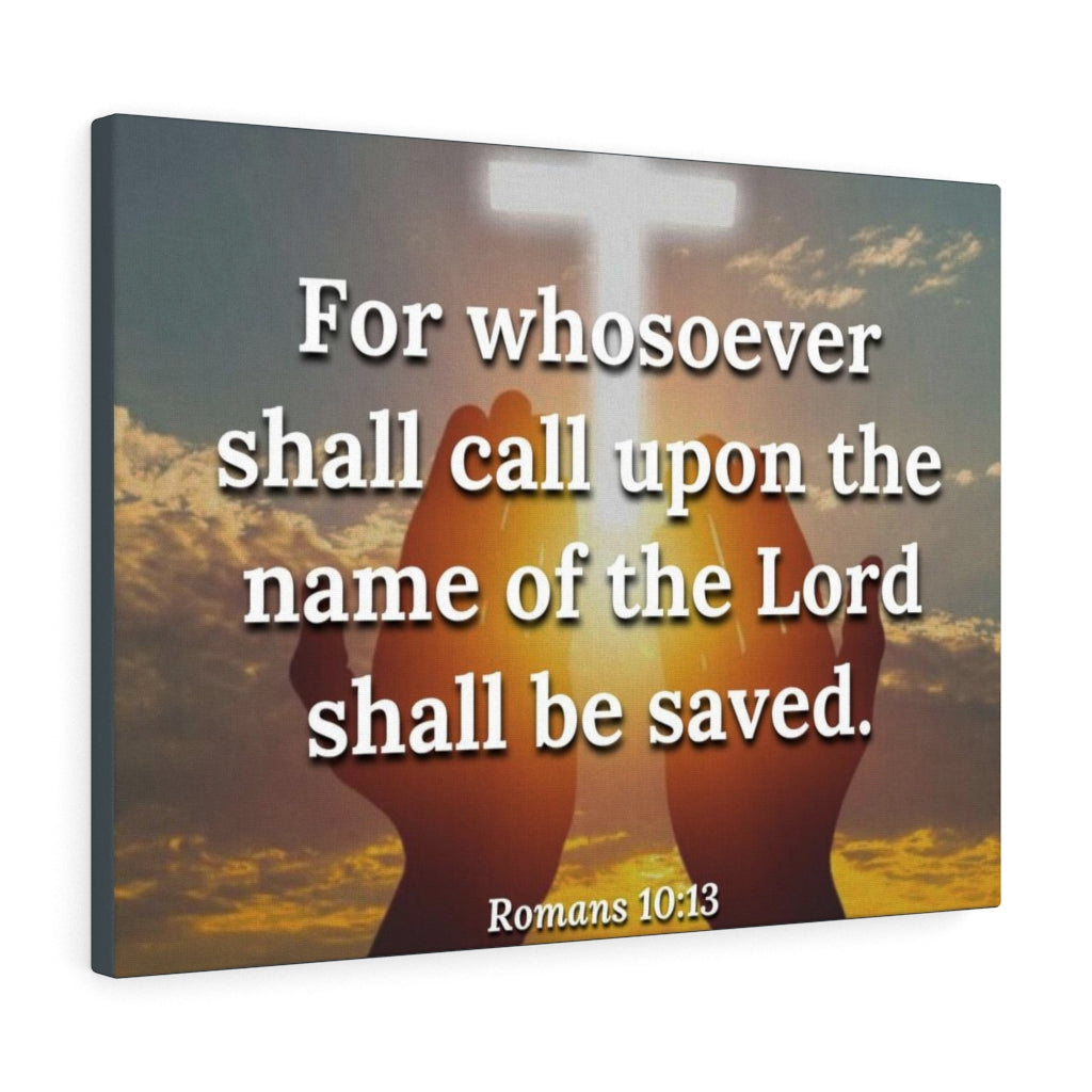 Scripture Walls The Name Romans 10:13 Bible Verse Canvas Christian Wall Art Ready to Hang Unframed-Express Your Love Gifts