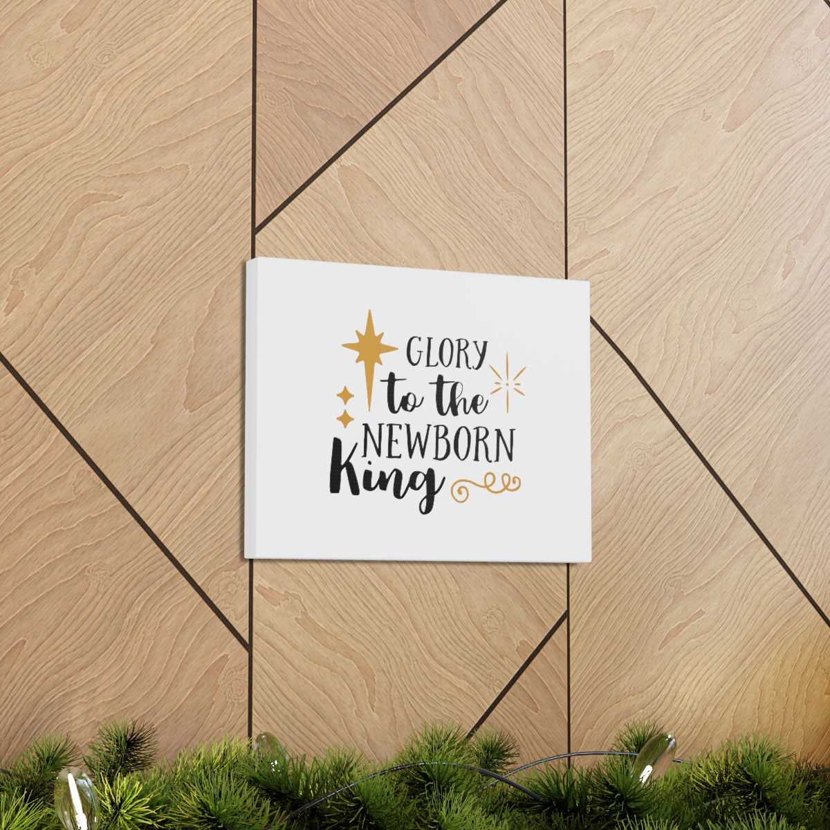 Scripture Walls The Newborn King Luke 2:14 Star Christian Wall Art Bible Verse Print Ready to Hang Unframed-Express Your Love Gifts