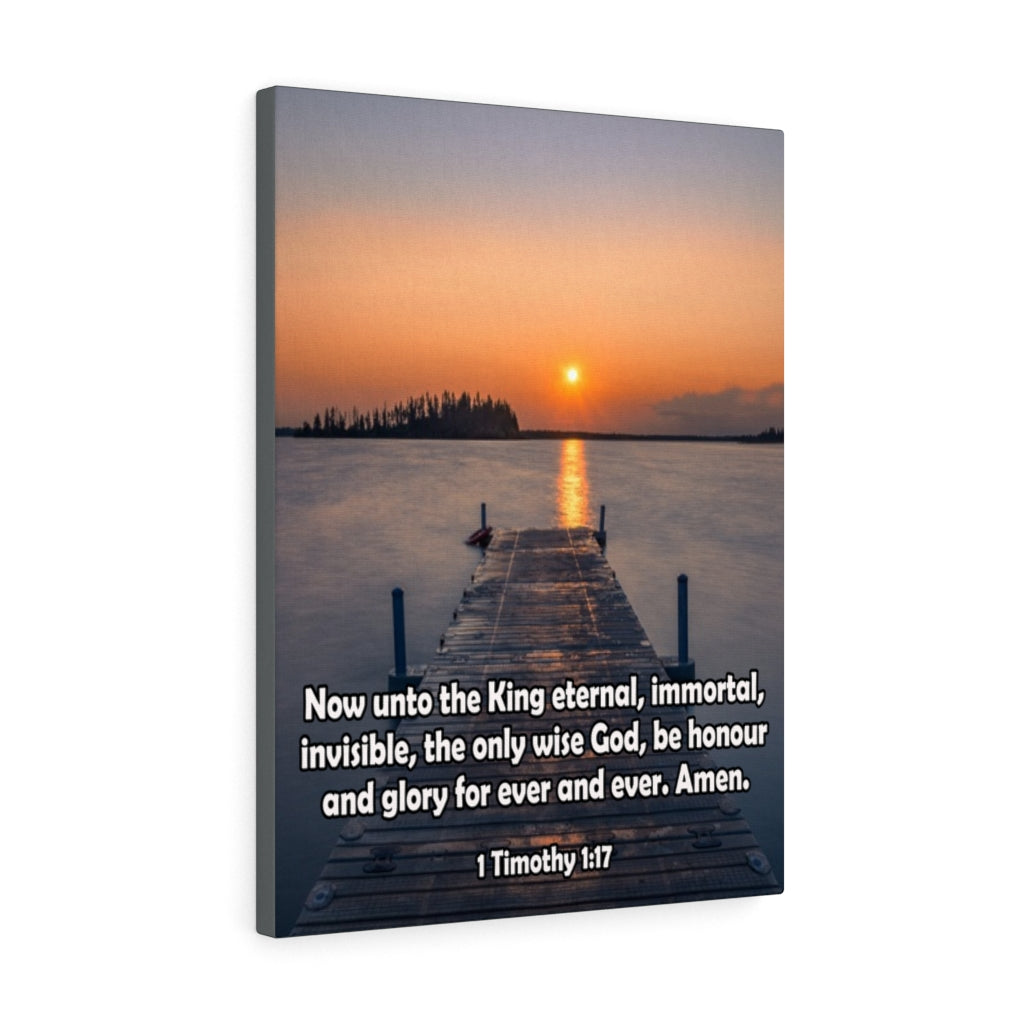 Scripture Walls The Only Wise God 1 Timothy 1:17 Bible Verse Canvas Christian Wall Art Ready to Hang Unframed-Express Your Love Gifts