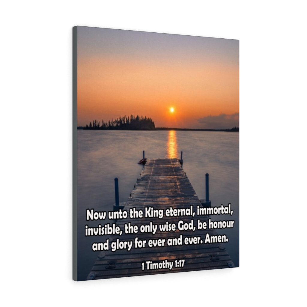Scripture Walls The Only Wise God 1 Timothy 1:17 Bible Verse Canvas Christian Wall Art Ready to Hang Unframed-Express Your Love Gifts