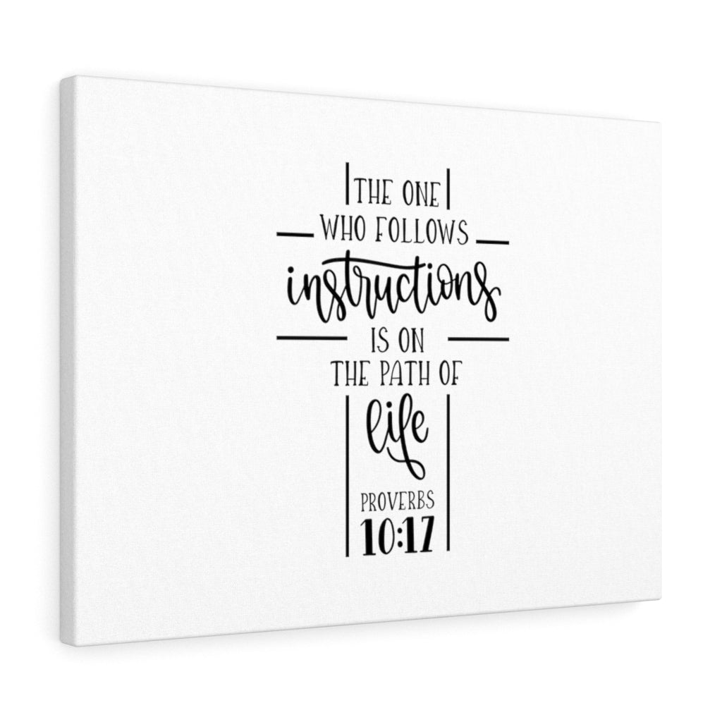 Scripture Walls The Path Of Life Proverbs 10:17 Bible Verse Canvas Christian Wall Art Ready to Hang Unframed-Express Your Love Gifts