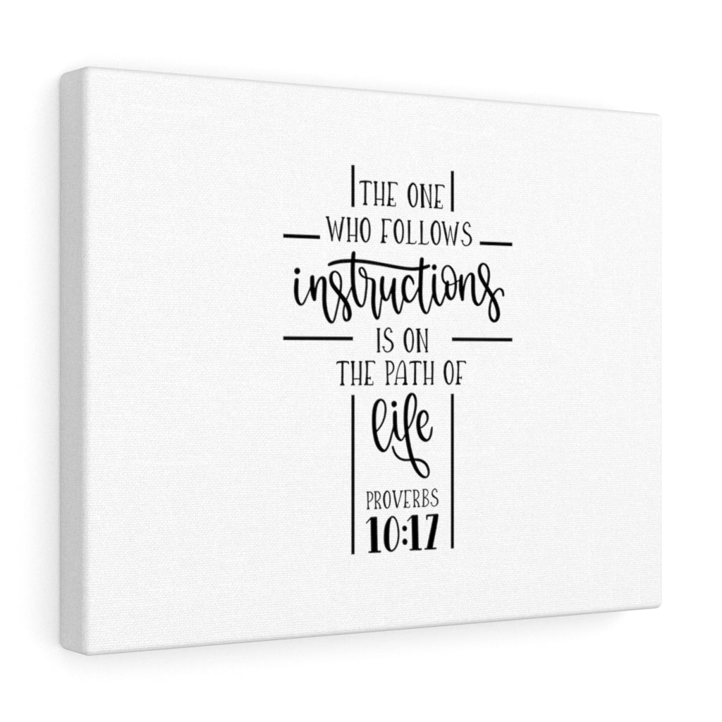 Scripture Walls The Path Of Life Proverbs 10:17 Bible Verse Canvas Christian Wall Art Ready to Hang Unframed-Express Your Love Gifts