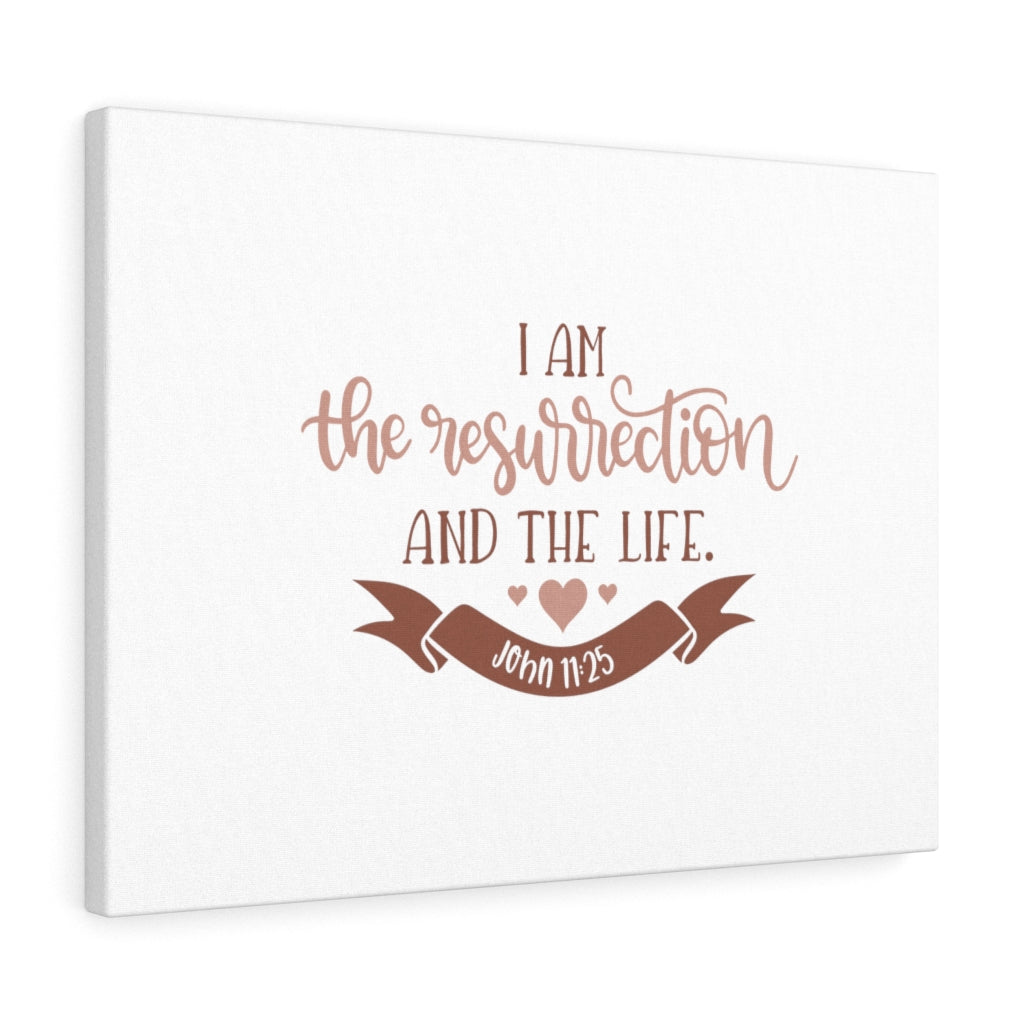 Scripture Walls The Resurrection And The Life John 11:25 Bible Verse Canvas Christian Wall Art Ready to Hang Unframed-Express Your Love Gifts