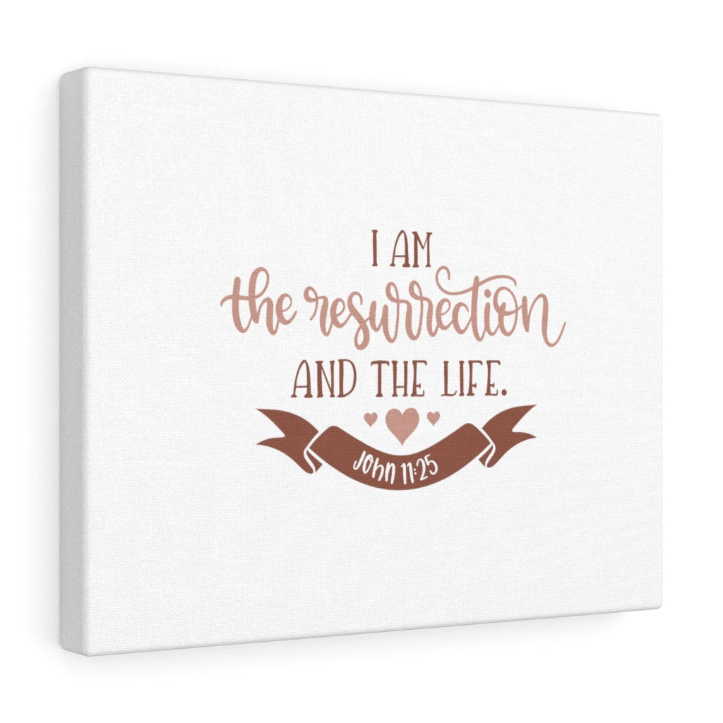 Scripture Walls The Resurrection And The Life John 11:25 Bible Verse Canvas Christian Wall Art Ready to Hang Unframed-Express Your Love Gifts