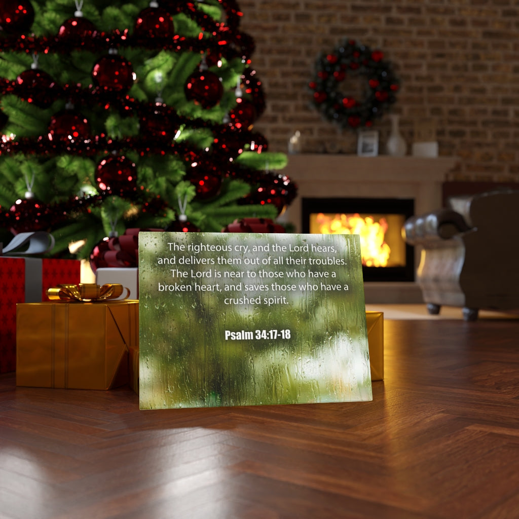 Scripture Walls The Righteous Cry Psalm 34:17-18 Bible Verse Canvas Christian Wall Art Ready to Hang Unframed-Express Your Love Gifts