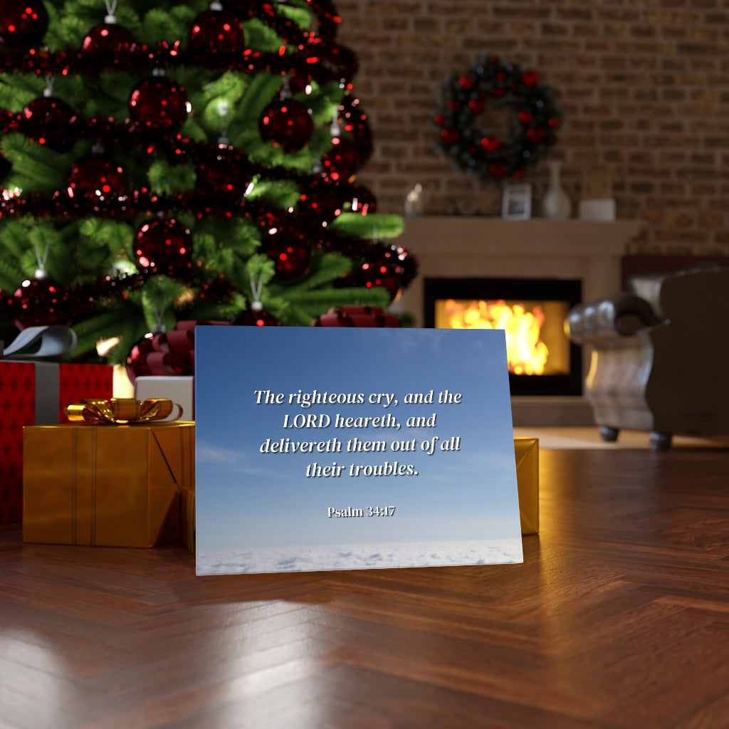 Scripture Walls The Righteous Cry Psalm 34:17 Bible Verse Canvas Christian Wall Art Ready to Hang Unframed-Express Your Love Gifts